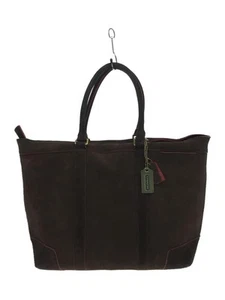 Bolso de Mano Coach Gamuza Fin de Semana Piel de Vaca Marrón Usado - Imagen 1 de 6