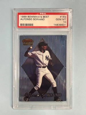 1999 Bowman's Best #169 Alfonso Soriano Yankees RC Rookie PSA 10 GEM MINT - Image 1 of 3