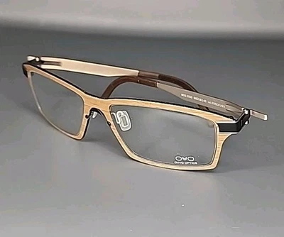 Marco de gafas de titanio roble blanco hecho a mano OVVO Optics 3050 56/18/140 Foto 1 de 4