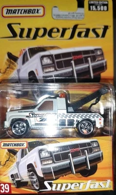 Matchbox 2005 Superfast #39 GMC Wrecker in White with storage box 1/15,500 - Image 1 of 3