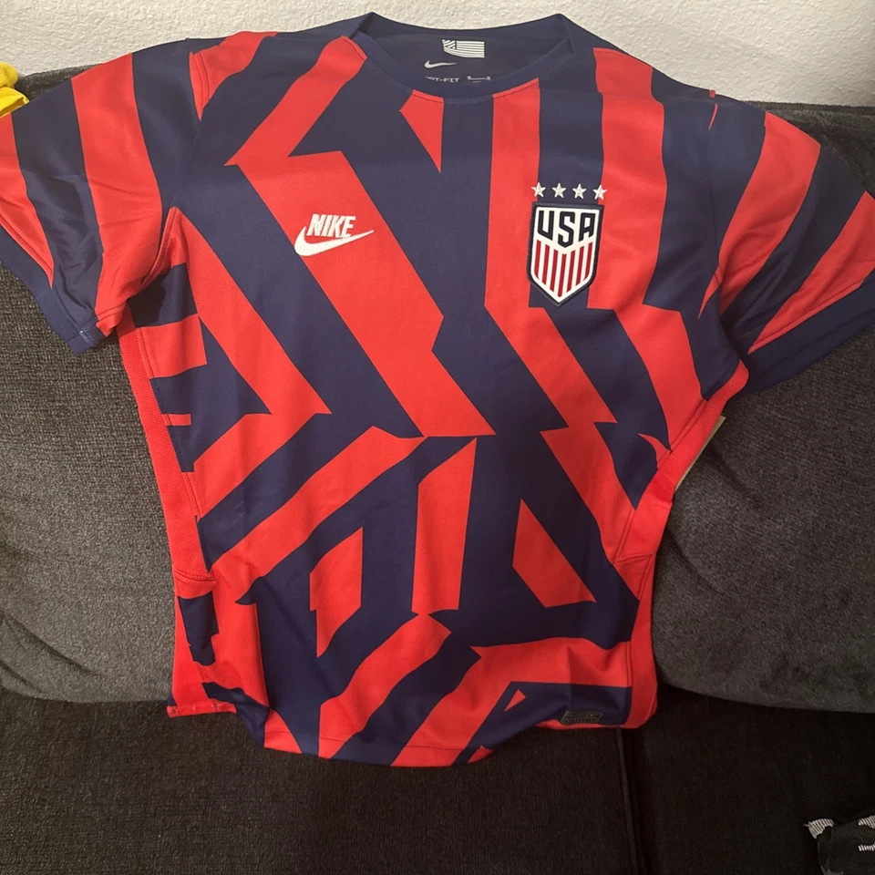Camiseta deportiva de visitante Nike USA 2021 WNT para mujer talla mediana calce seco Foto 1 de 3