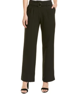 Pantalones Romeo + Juliet Couture cintura alta con cinturón negros talla M 5587 Foto 1 de 2