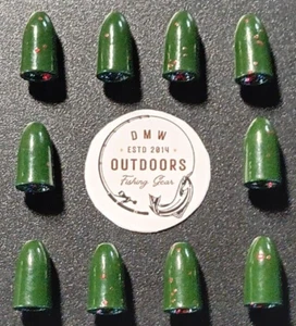 Tungsten WATERMELON RED Worm Weights 1/4 ounce (7.2g) 10pk, Bullet Weights - Picture 1 of 9