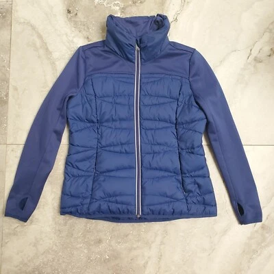 Chaqueta acolchada azul Everlast reflectante con orificio para el pulgar bolsillos con cremallera grandes  Foto 1 de 4