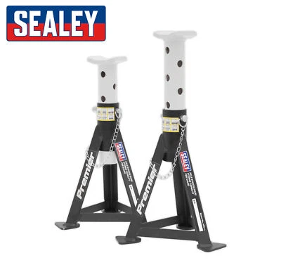 Sealey HD Axle Stands / Jack Stands Pair - 3 Tonne Capacity per Stand Multi Hole - Image 1 of 2