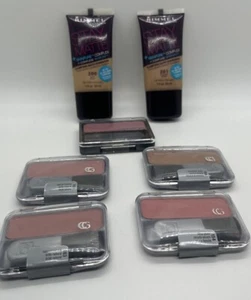 Lot Of 7 Misc - 5 CoverGirl Cheekers  Powder Blush New & 2 Rimmel Foundations - Picture 1 of 7