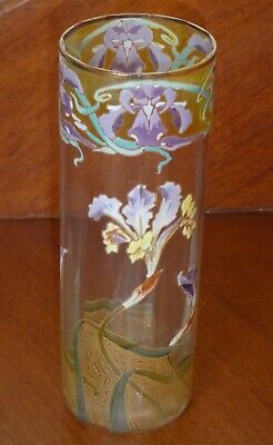 Vase Rouleau Legras Montjoye Décor Floral Art Nouveau émaillé Superbe Couleurs • 187.05£