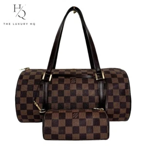 Pre-Owned Authentic LOUIS VUITTON Papillon 30 Damier Ebene Handbag [LHQ359] - Picture 1 of 11