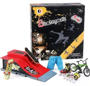 Momsiv Skatepark Mini Finger Skateboards Park Ramp Kit 6 In 1 Ultimate Park - Picture 1 of 8