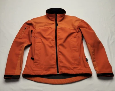 Chaqueta softshell naranja para mujer Mammut forrada de lana bolsillos con cremallera talla S Foto 1 de 4
