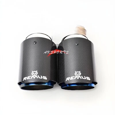 1 PZ TERMINALE SCARICO REMUS CARBONIO E INOX UNIVERSALE PER AUTO TUTTE LE MISURE - Immagine 1 di 2