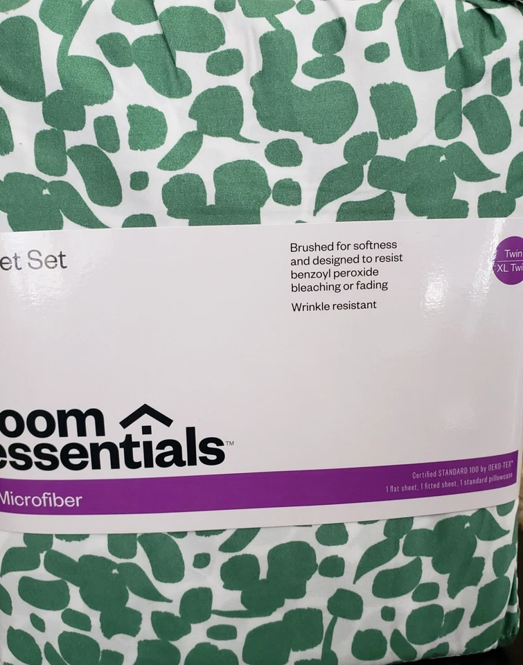 Набор простыней из микрофибры с принтом Room Essentials — Twin/TwinXL - Изображение 1 из 1