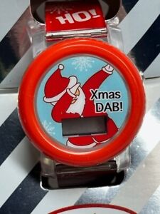 Santa Claus Xmas DAB! Holiday Flashing Musical LCD Watch BRAND NEW