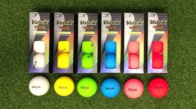 VOLVIK VIVID GOLF BALLS (1 Dozen 12 balls ) --- Pink - Image 1 of 4