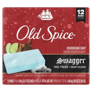 Old Spice Swagger Bar Soap Cedarwood Lime 12 Pack 3.17 Ounce - Picture 1 of 6