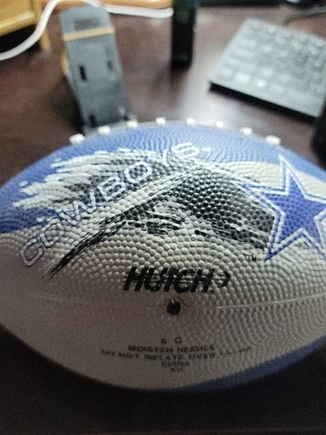 Vintage NFL Dallas Cowboys Hutch Rubber Football Tip to Tip 10.5 inch Greatshape Cover