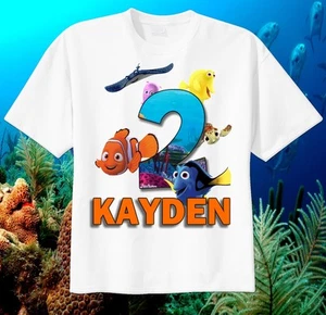 ENCONTRANDO NEMO DORY Camiseta Personalizada Personalizar Camiseta Cumpleaños, ELIGE NOMBRE/EDAD - Imagen 1 de 2
