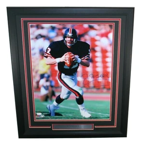 Jim Kelly Autographed 16x20 Photo Framed Houston Gamblers USFL JSA - Picture 1 of 4