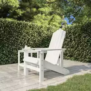 Patio Adirondack Chair HDPE White vidaXL - Picture 1 of 7