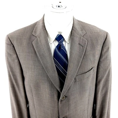 Blazer DAÑADO Hart Schaffner Marx Oro Trompetista Lana 3 Botones 40R Beige Tiburones Foto 1 de 4