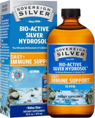 Sovereign Silver Bio-Active Silver Hydrosol - Value Size 10 ppm 16 fl oz Liq - Image 1 of 4