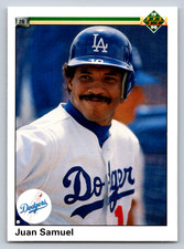 1990 Upper Deck #795 Juan Samuel Los Angeles Dodgers Baseball Card