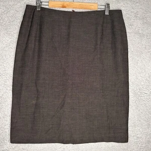 Country Road Women's Grey Wool Fitted Skirt - Size 16 - Business Work. - Picture 1 of 10
