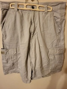 Wrangler Mens 34 Cargo Shorts 8 Pockets Tan Khaki Pockets - Picture 1 of 24