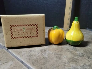 ¡NUEVO! Saleros y pimenteros Avon 1984 cerámica Shades of Autumn caja original sqash - Imagen 1 de 10