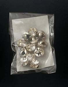 Crystal And Gold Shank 10mm Buttons 12 Pieces New Unopened - Picture 1 of 4