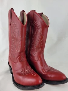Shyanne Western Cowgirl Boots Red Leather Womens Size 5 D - Picture 1 of 13