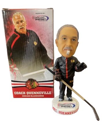 Joel Quenneville Chicago Blackhawks Comcast Bobblehead - Rare SGA 2012 Cover