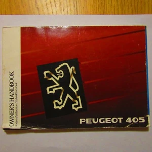 PEUGEOT 405 SALOON & ESTATE English French Swedish Owners Manual Handbook 1989 - Picture 1 of 1