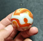 TOP 84.6 G 39MM Natural  Polished Banded Agate Crystal Sphere Ball Healing FF113