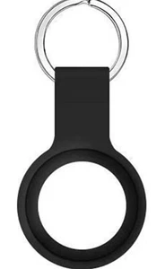Soft Silicone Case for Airtags with Keychain - Black - Picture 1 of 1