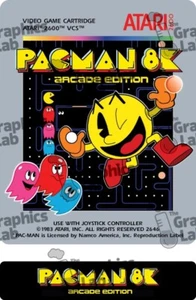 Replacement Game Cartridge Label - Pac-Man 8K: Arcade Edition for Atari 2600 - Picture 1 of 1