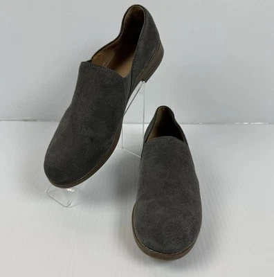 Franco Sarto Women’s 7.5 Gray Suede Loafers Slip On Comfort Round Toe Low Heel - Image 1 of 4