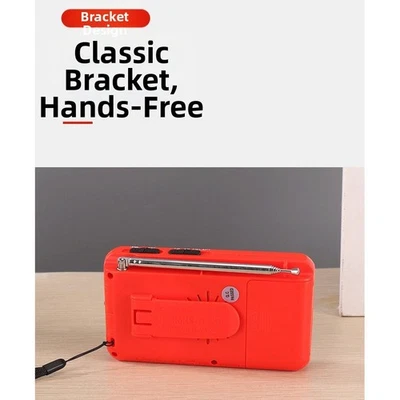 Portable Weather Radio with AM FM SW Bands and 1200mAh Battery for Hiking Trips - Image 1 of 4