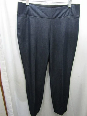 女式投资 PETITES 弹力海军裤 6P 码内缝 25 英寸腰平底 16 — 第 1/4 张图片