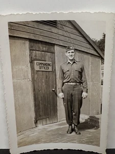 WW2 Photo 1944 Capt Harold Steelman  Commander 285th Port Co. 517 Port Battalion - Picture 1 of 2