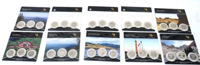 TEN National Park America the Beautiful Quarter 3 coins P,D, & S PROOF  Mint pkg - Image 1 of 4