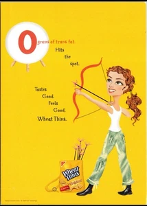Publicidad Postal Trigo Delgado Mujer Arco y Flecha Golpea el Punto Sin Circular - Imagen 1 de 2