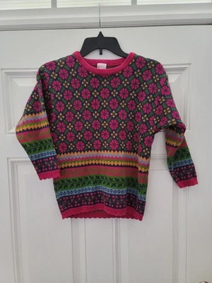 Suéter Pullover Floral Hanna Andersson De Colección Niñas Talla 8 | 130 Multicolor Nórdico Foto 1 de 4