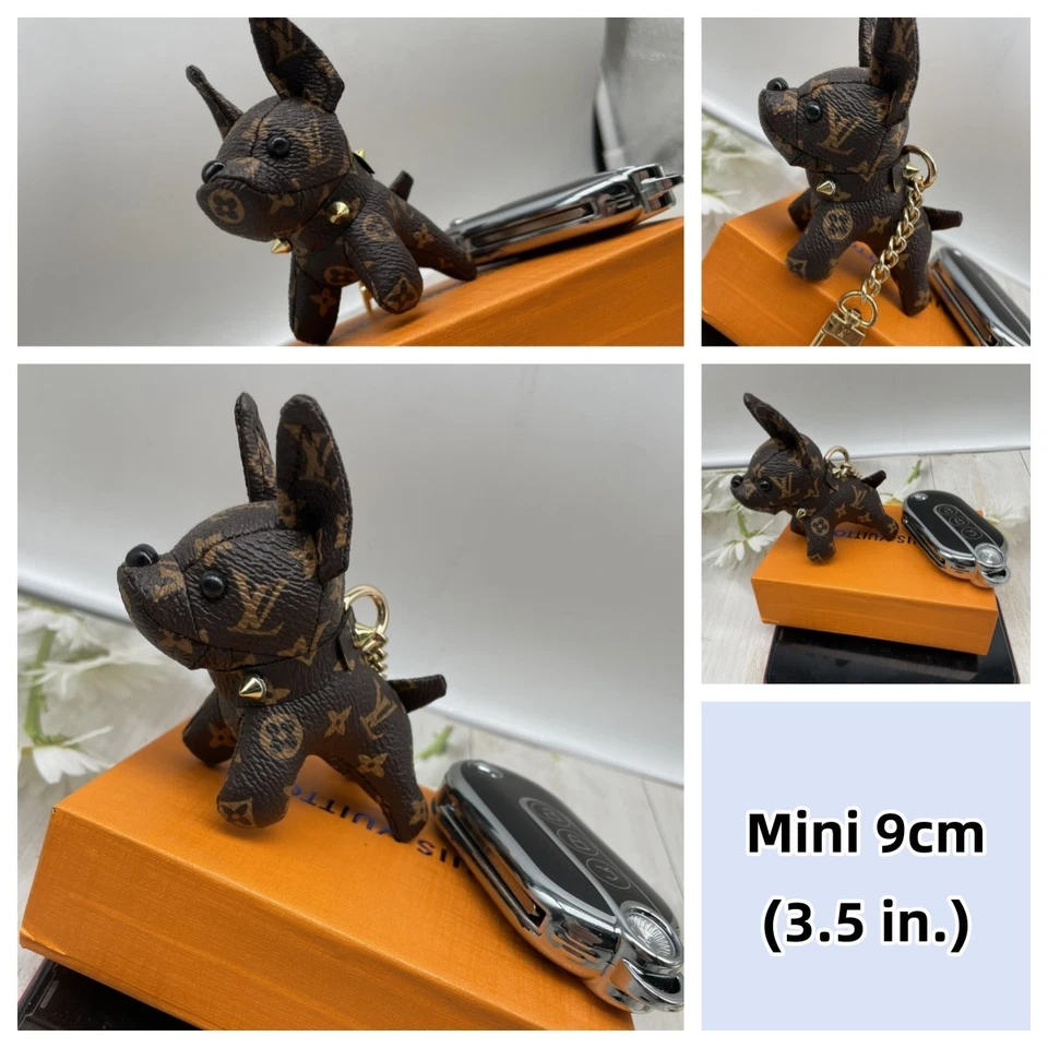 Chaveiro fofo buldogue francês bolsa de cachorro pingente de berloque de carro adorável presente de cachorro L34cm - Imagem 1 de 4