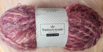 Hilo de pelo multi ángel rosa artesanal Buttercream Luxe 3,5 oz. Mezcla de lana acrílica 110 Foto 1 de 4