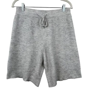 Intimately Free People Waffle Knit Shorts Sweater Wool Blend Lounge Comfy Gray L - Picture 1 of 7