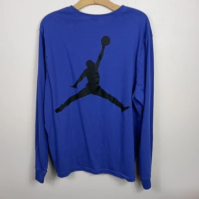 Nike Air Jordan Long Sleeve Graphic Tee Purple 2XL Breakfast Club Big Logo - Image 1 of 4