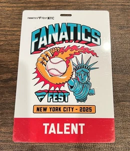 FANATICS FEST TALENT PASS 2025 NEW YORK - Picture 1 of 5