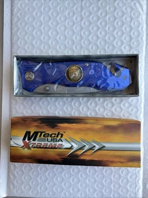 NOVA FACA DOBRÁVEL DE RESGATE POLICIAL M TECH 3,25" LÂMINA 8" COMPLETA 440 AÇO INOXIDÁVEL - Imagem 1 de 4