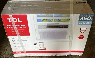TCL H8W35W 8000 BTU Smart Window Air Conditioner with Remote 350 Sq. Ft. NEW - Image 1 of 2